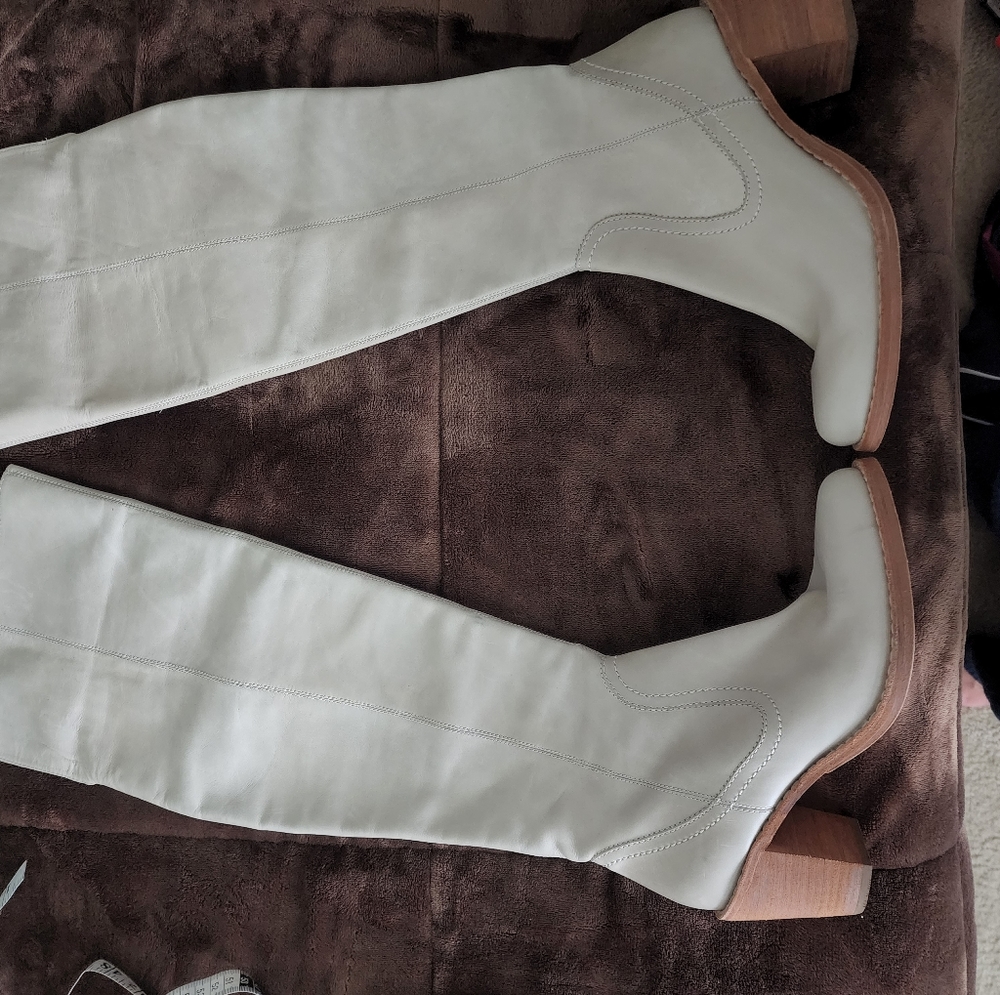 Modern Vintage Leather Thigh High Boots